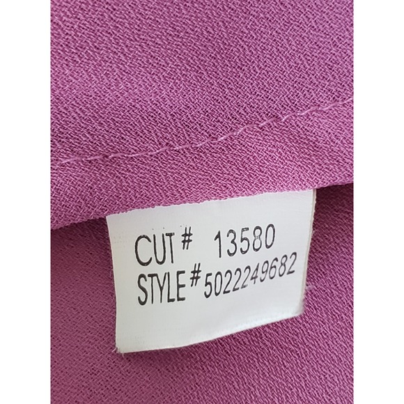 VTG 90s Ice Women's M Pink Purple Slip Dress Midi Gown Lingerie Lace Y2K Sheer - Picture 11 of 11